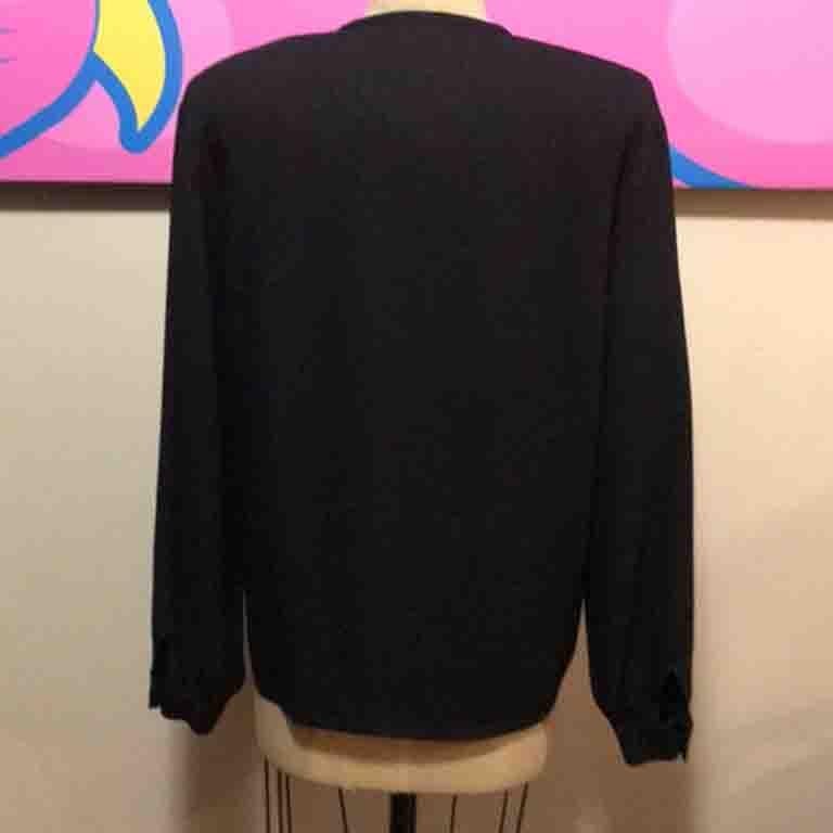 Night by Valentino Black Crepe Evening Jacket For Sale 2