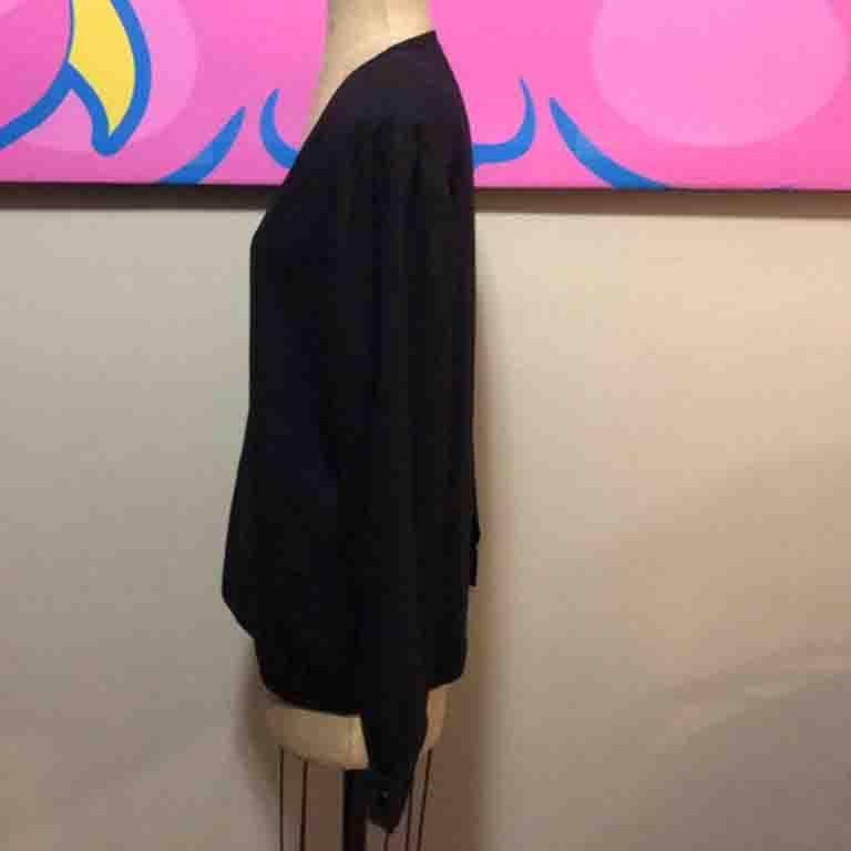 Night by Valentino Black Crepe Evening Jacket For Sale 3