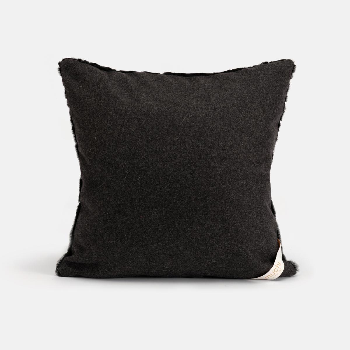 Contemporary Night Deser Karakul Lamb Fur Pillow Cushion by Muchi Decor For Sale