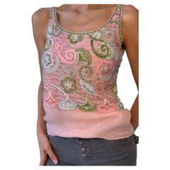 Night Embroidered Beaded Top