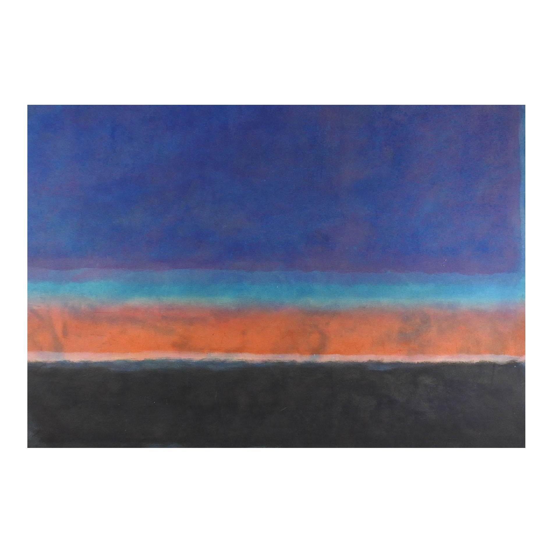 Horizonte nocturno Pintura abstracta en técnica mixta