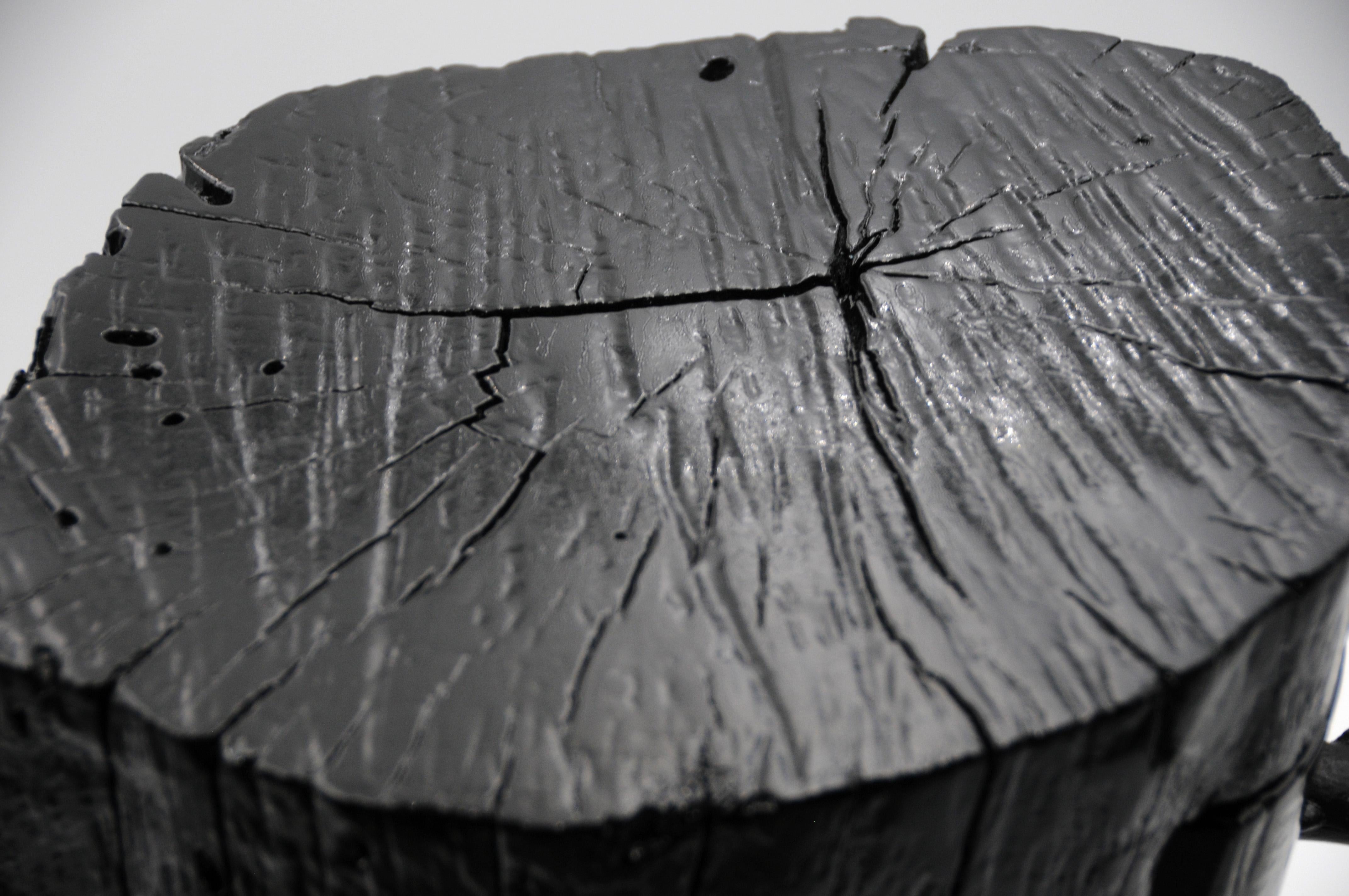 Night Log / Nightstand Sculptural Side Table For Sale 1