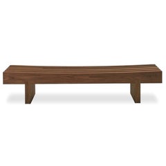 Night-Night, Banco de nogal de 59 pulgadas, diseñado por Terry Dwan, Made in Italy