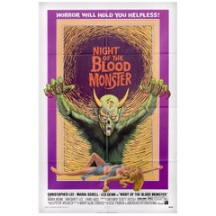 Vintage Night of the Blood Monster 1972 U.S. One Sheet Film Poster