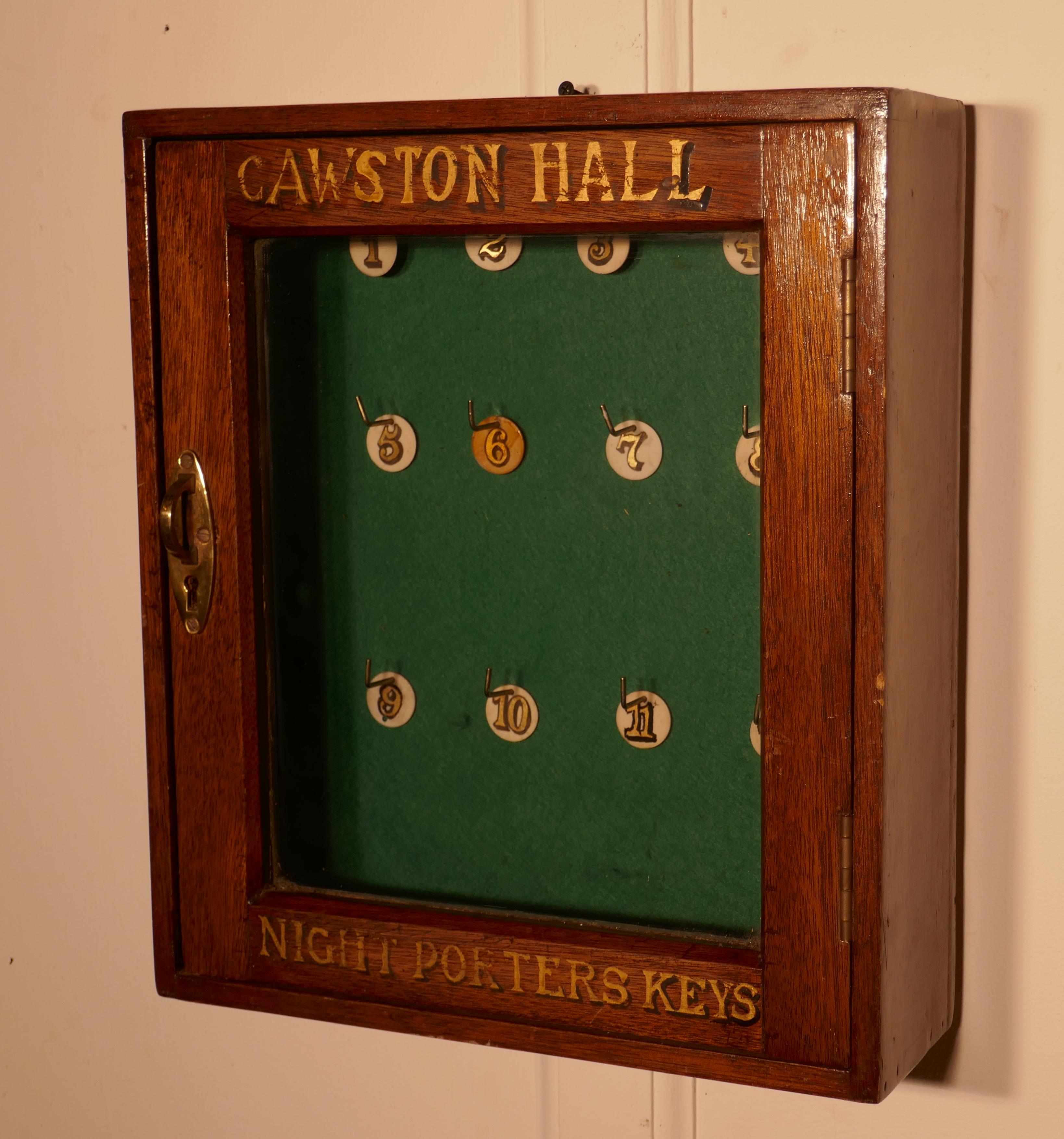 Night Porters Key Cupboard from Cawston Hall In Good Condition In Chillerton, Isle of Wight