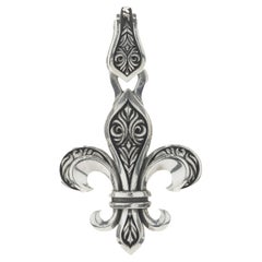 Nachtreiter-Anhänger aus Sterlingsilber, Fluer de Lis