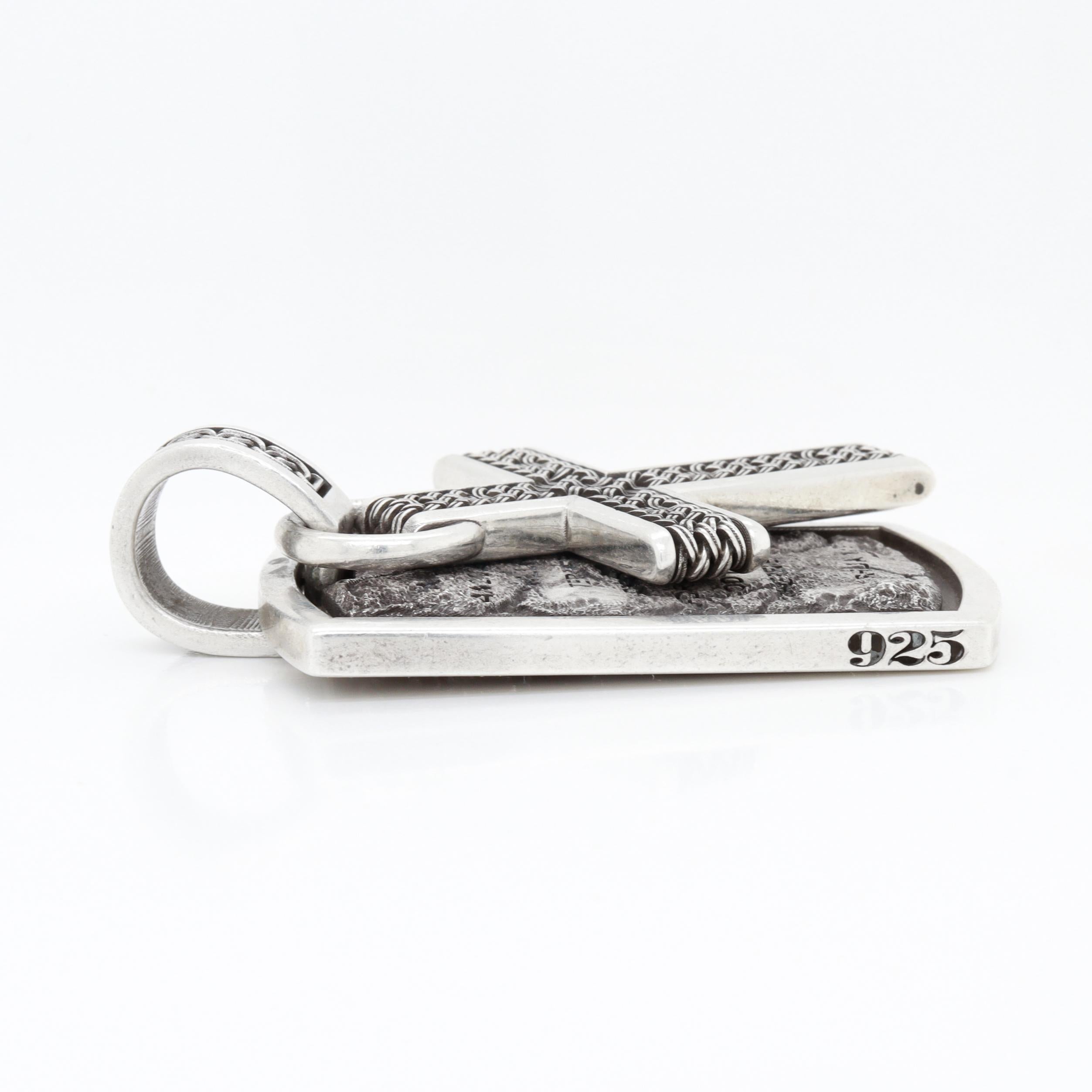 Ciondolo per collana e croce Joshua in argento Sterling Night Rider in vendita 7