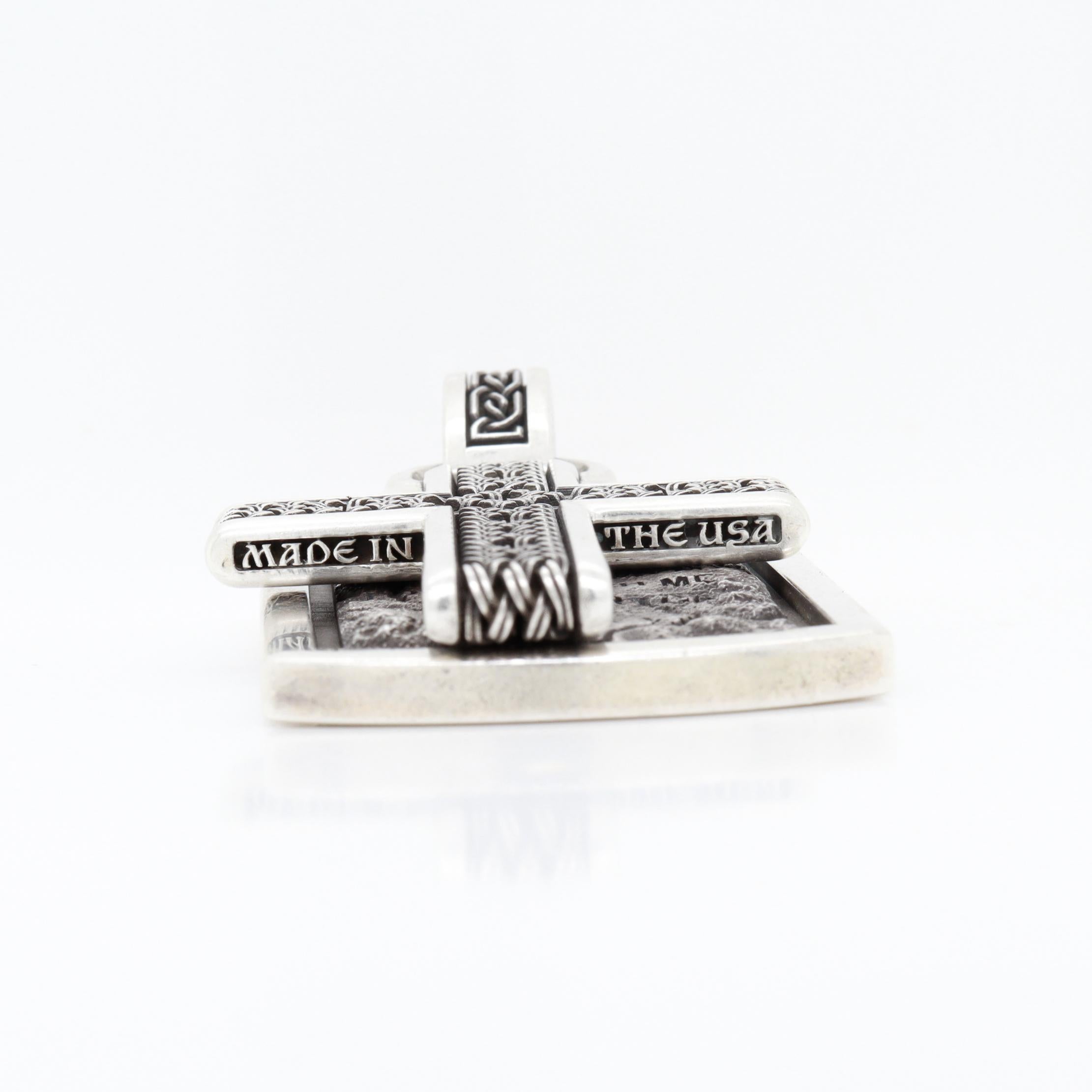 Ciondolo per collana e croce Joshua in argento Sterling Night Rider in vendita 9