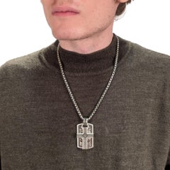 Night Rider Sterling Silber Joshua Dog Tag Kreuz / Halskette Anhänger