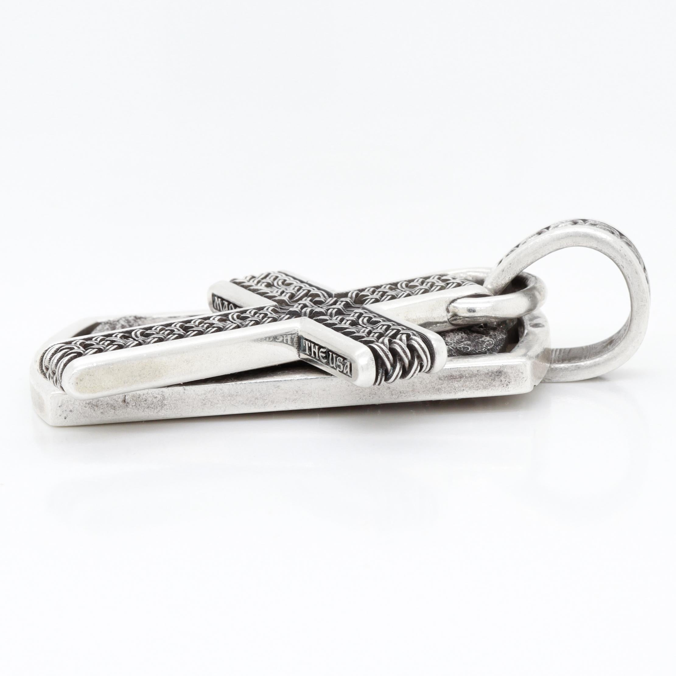 Ciondolo per collana e croce Joshua in argento Sterling Night Rider in vendita 3