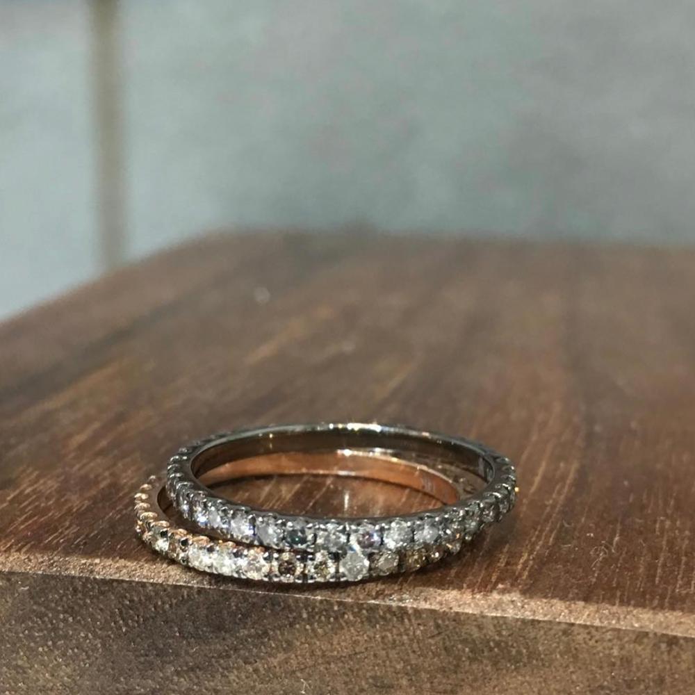 grey diamond eternity band