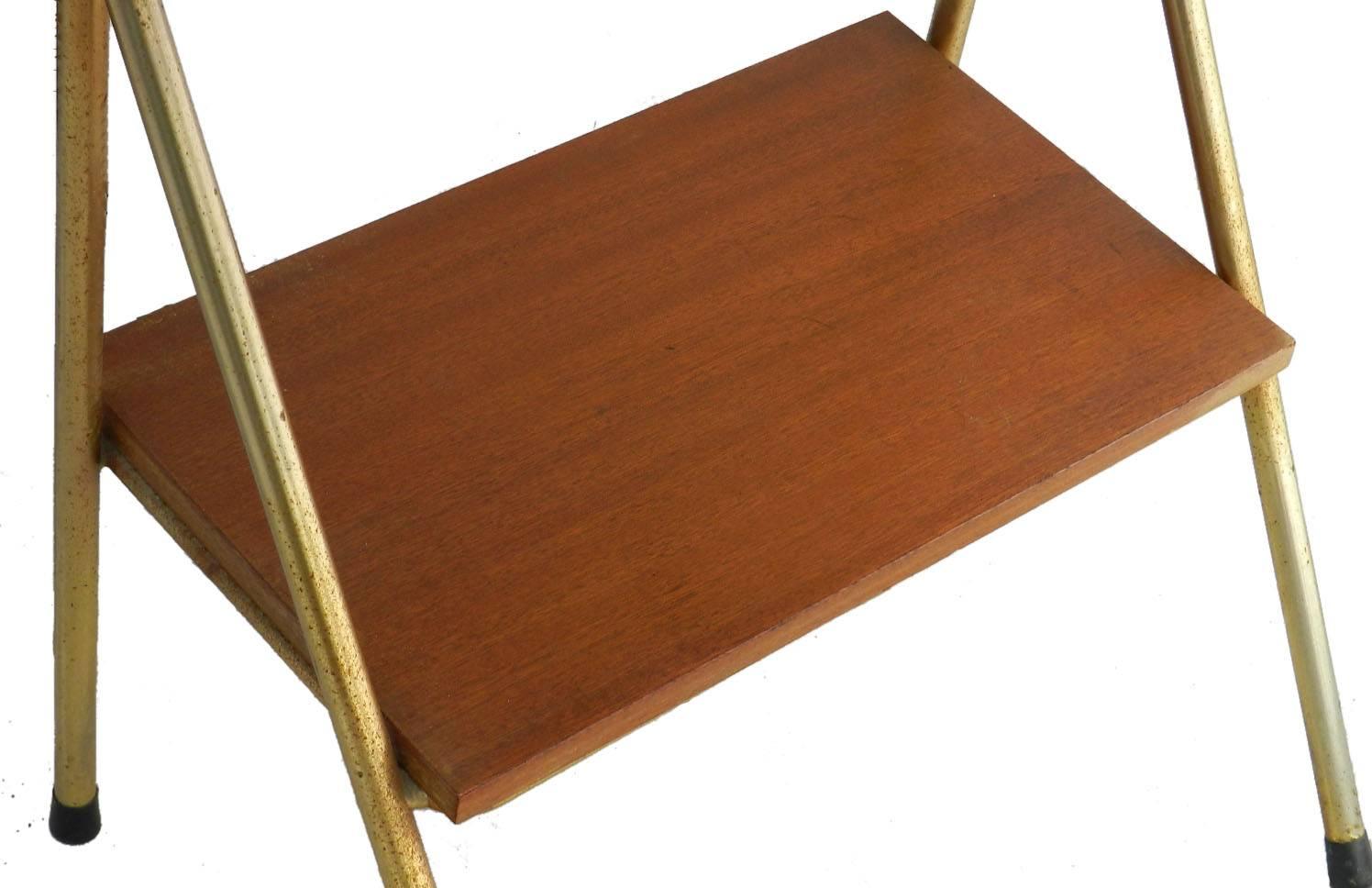 French Nightstand Jacques Hitier Style Midcentury 1950 Side Cabinet Bedside Table 