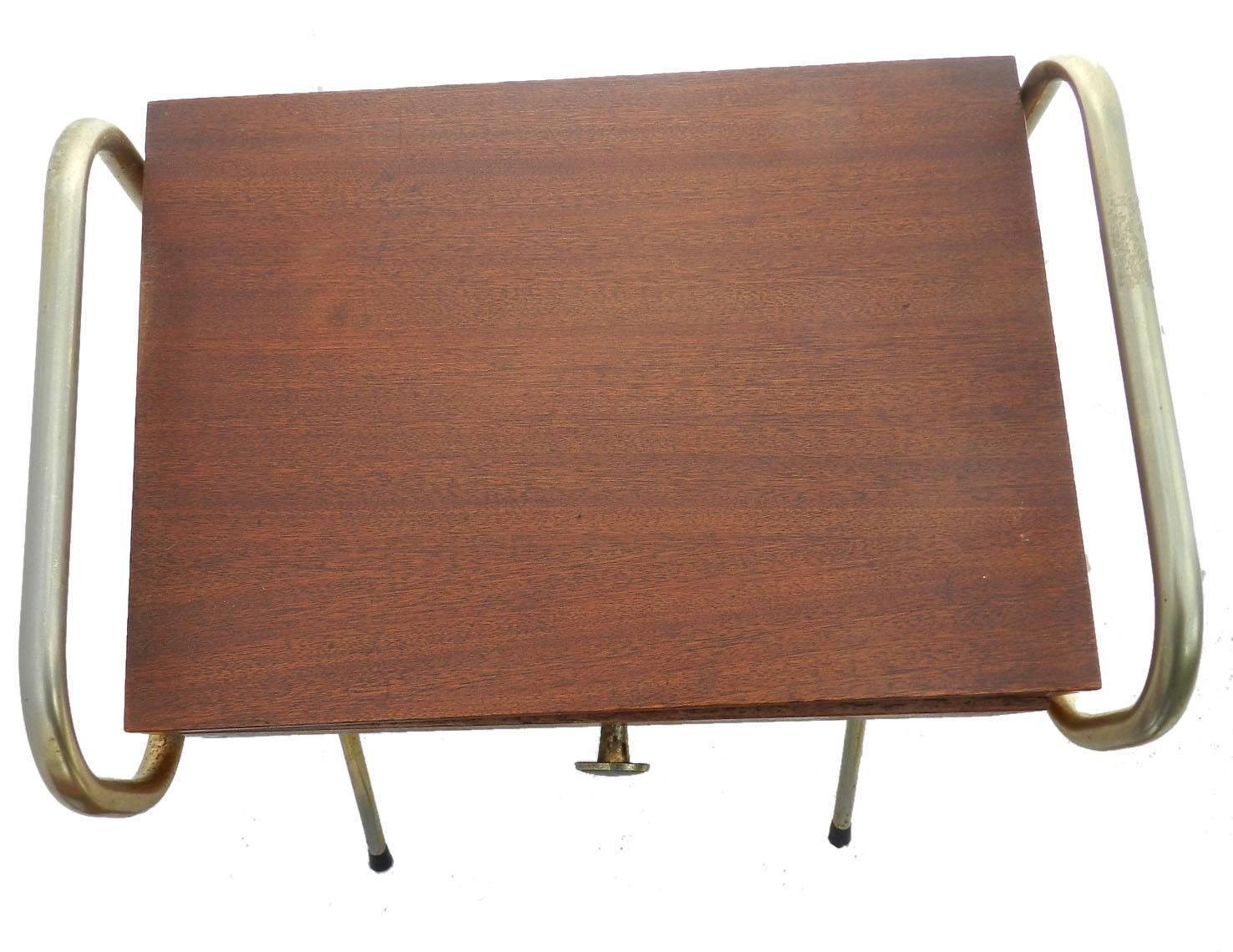 20th Century Nightstand Jacques Hitier Style Midcentury 1950 Side Cabinet Bedside Table 