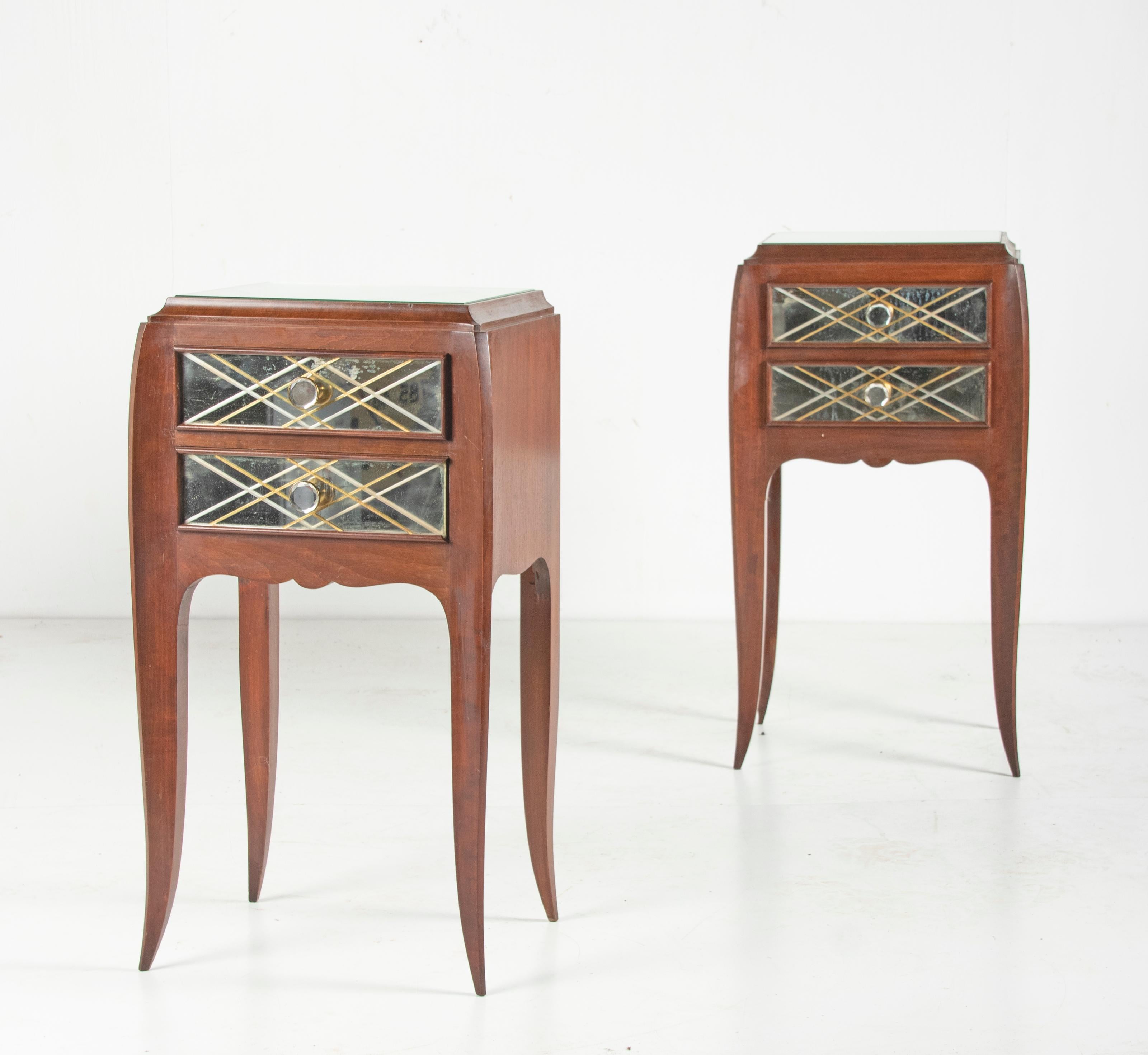 20th Century Night Stand Night Stand Jean Pascaud Style For Sale