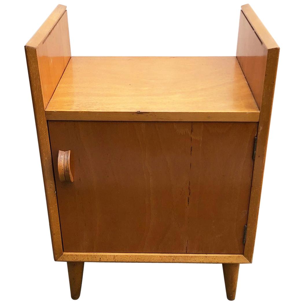 Night Stands from 1970 in Beech, Honeycomb, Natural Color, Scandinavian Design For Sale