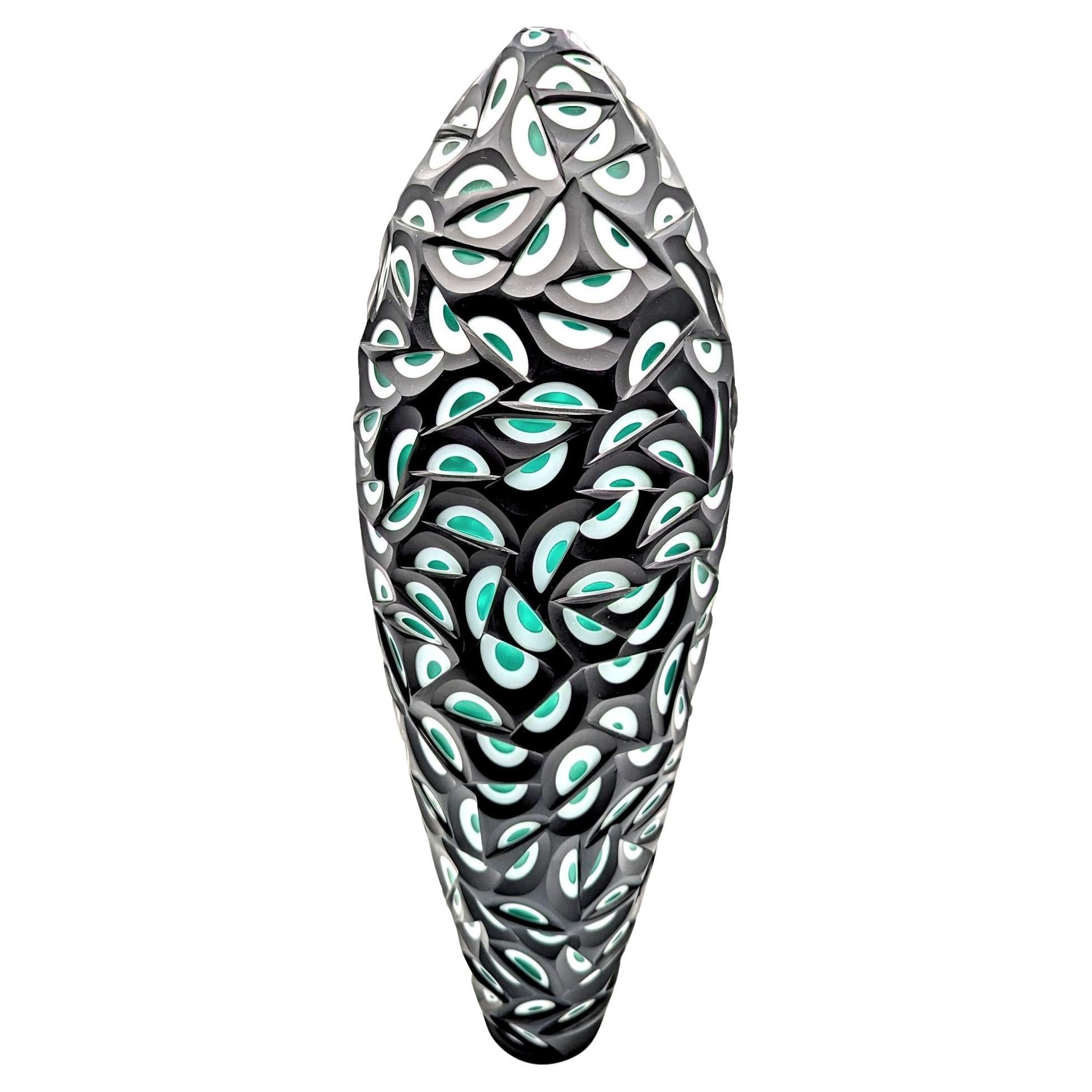 "Night time crescent", glass sculpture by Monica Guggisberg & Philip Baldwin