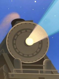 Night Train, Original Painting by Lynn Curlee