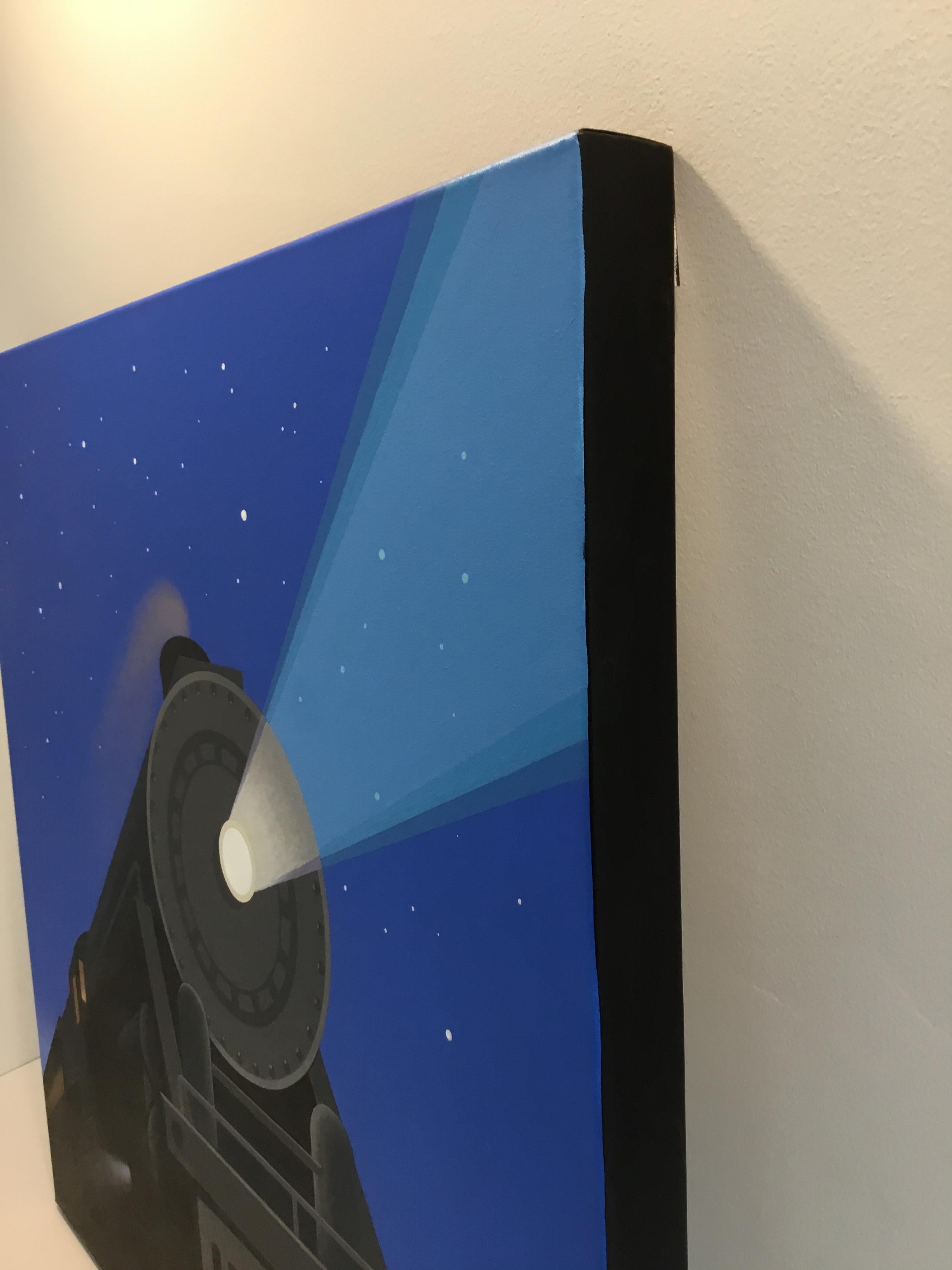 Altro Treno notturno, dipinto originale di Lynn Curlee in vendita