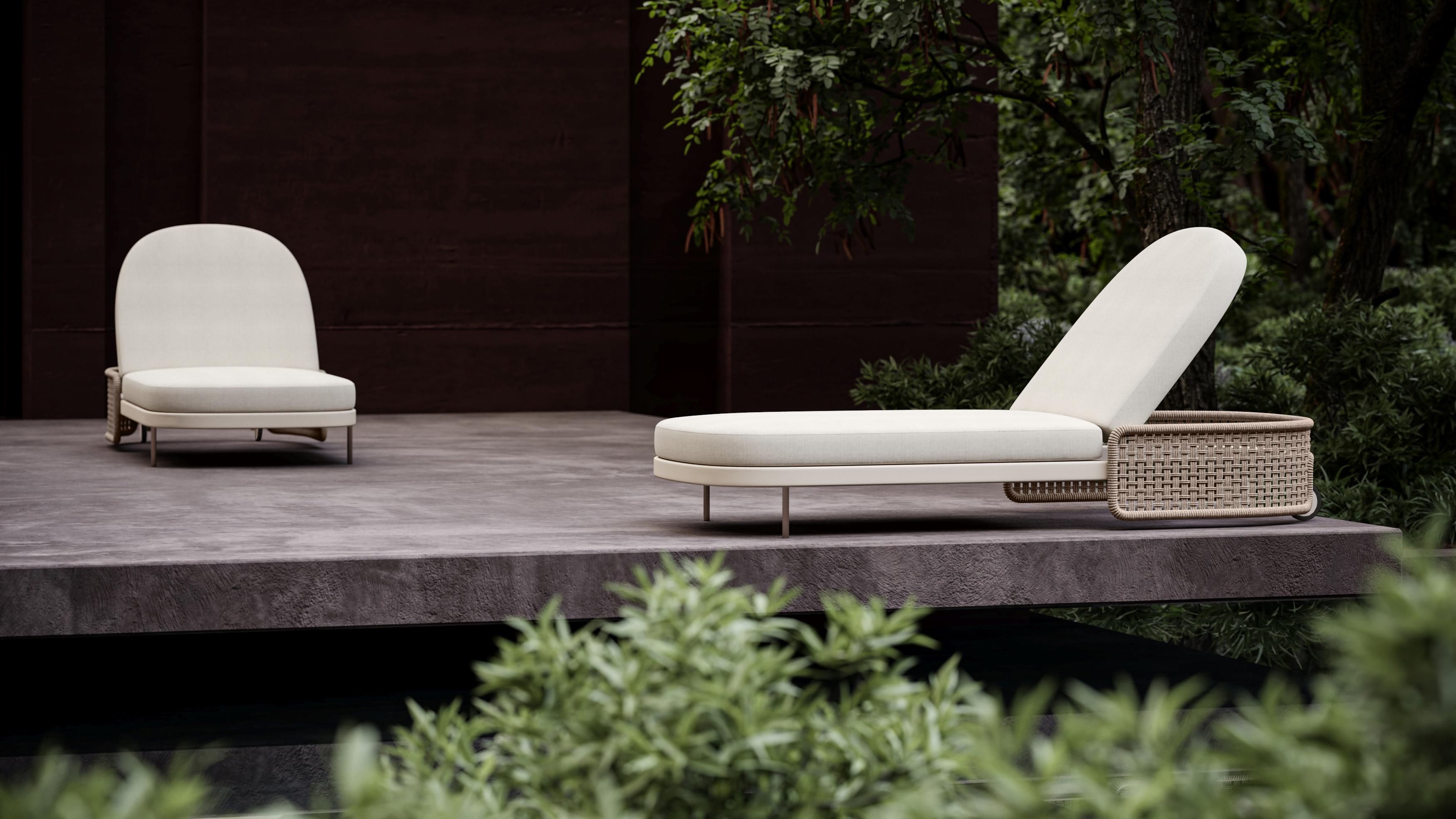 Aluminum Nightfall Miura Single Sofa by SNOC For Sale