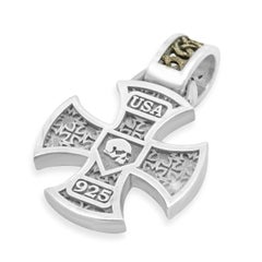 Nightrider Sterling Silber Kreuz-Anhänger