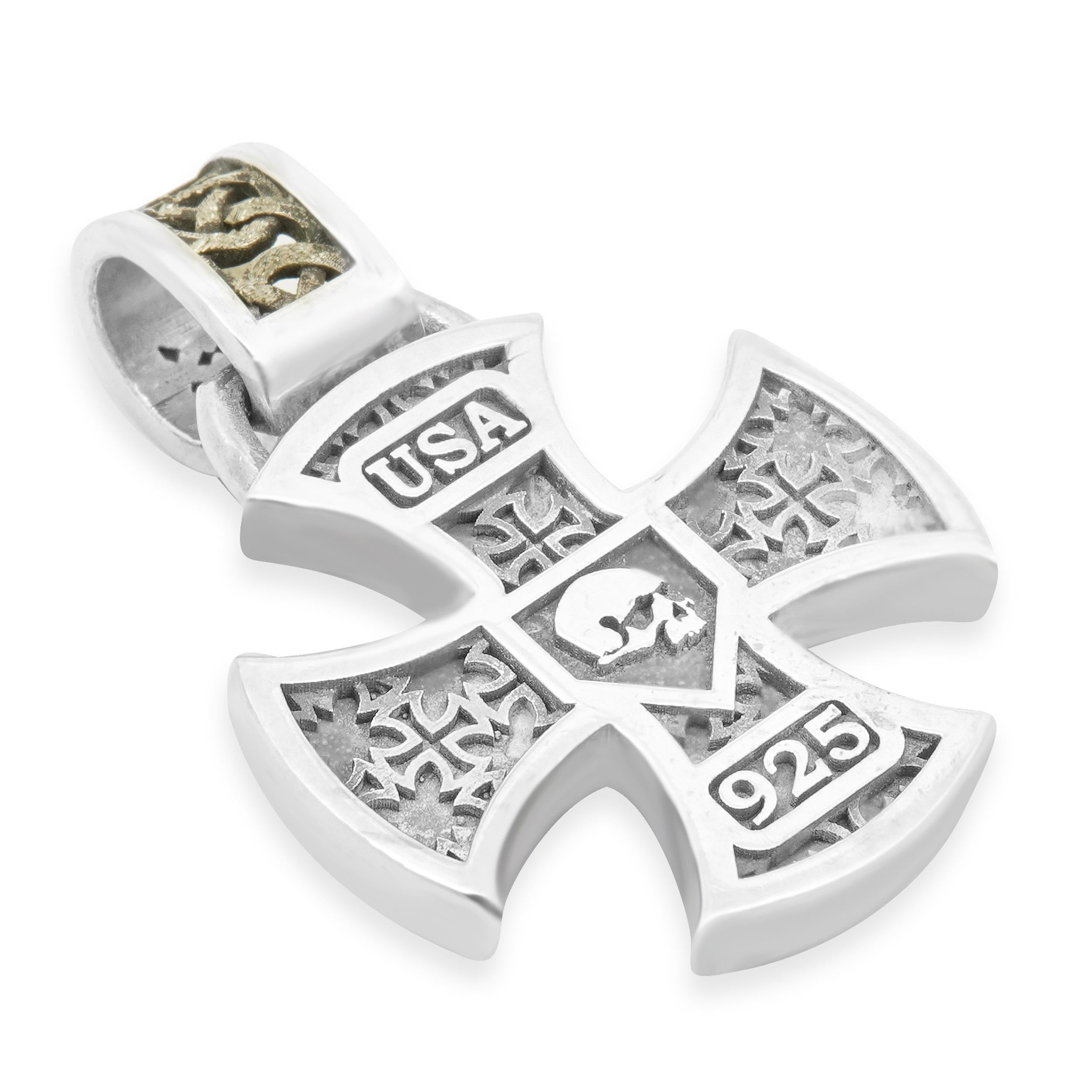 Ciondolo croce Nightrider in argento 925 In condizioni ottime in vendita a Scottsdale, AZ