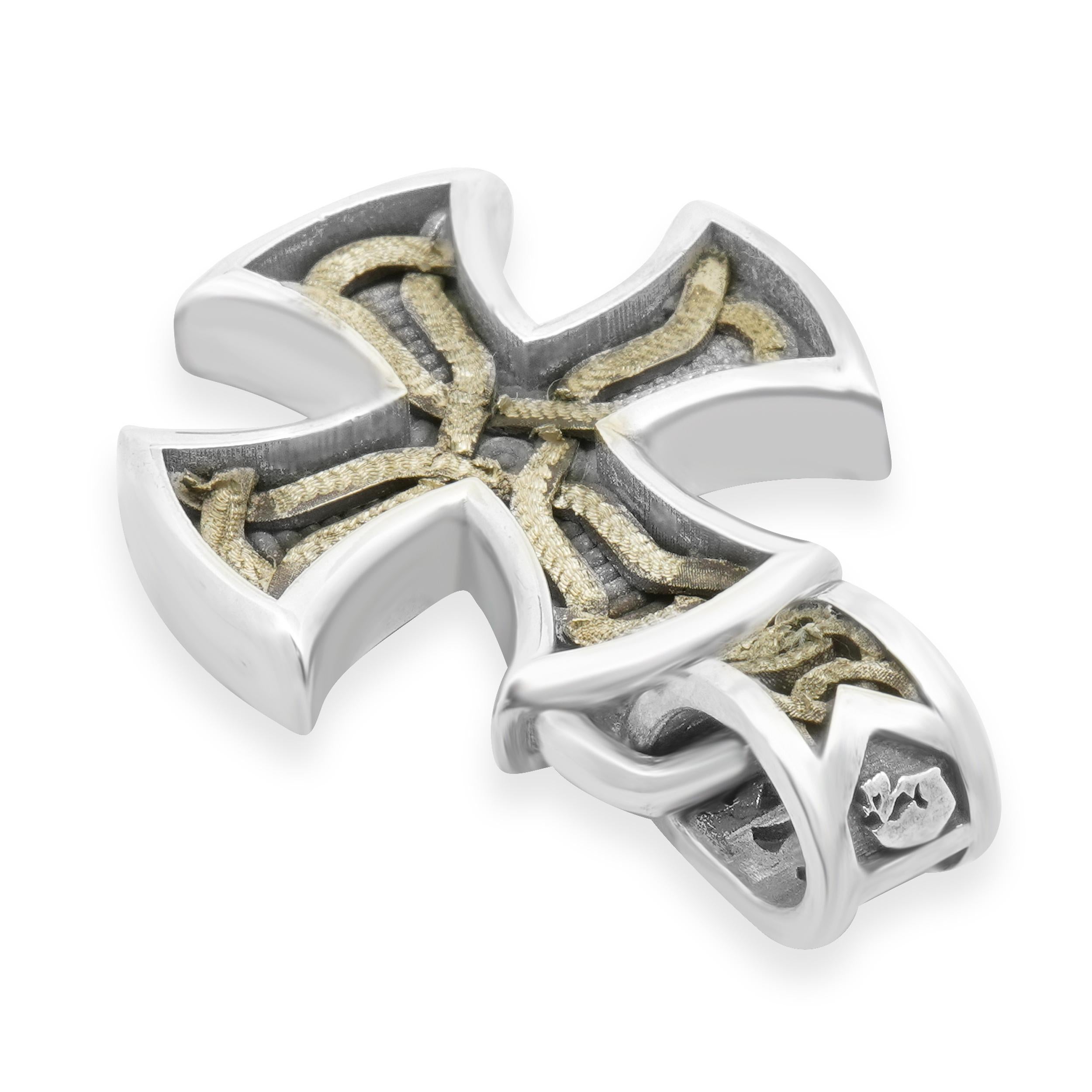 Ciondolo croce Nightrider in argento 925 in vendita 1