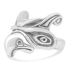 Nightrider Sterling Silver Hawk Ring