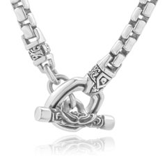 Nightrider Sterling Silver Toggle Necklace