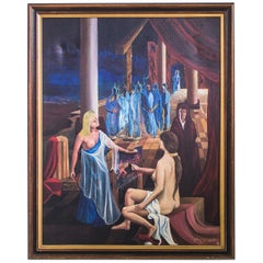 Nuits d'Ithaque", peinture de Gilbert Germaux, 1984