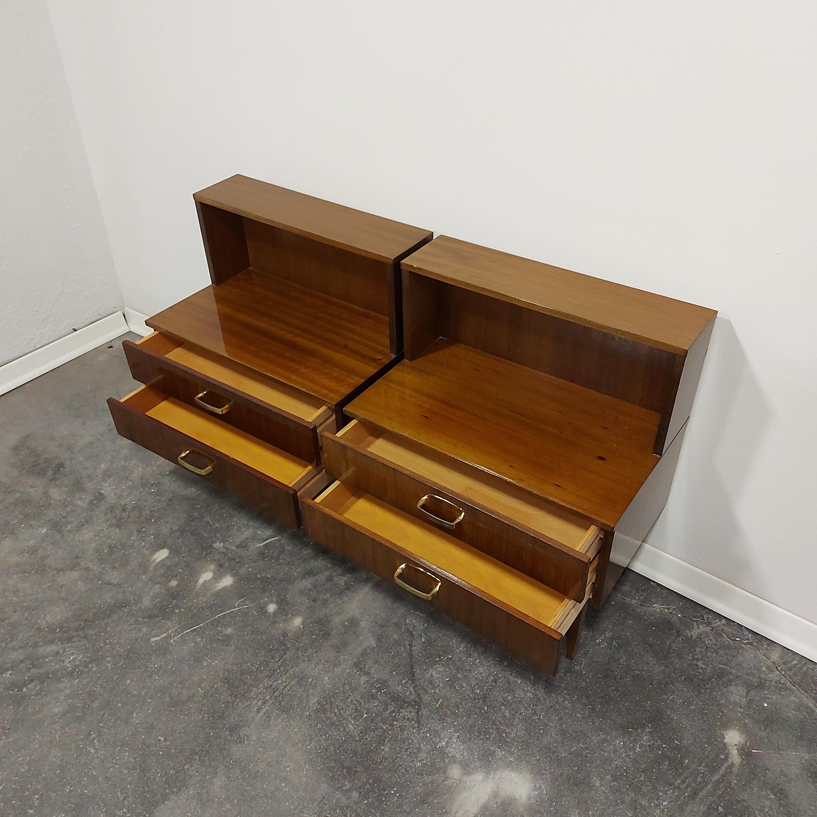 Nightstand 1970s by Meblo pair For Sale 9