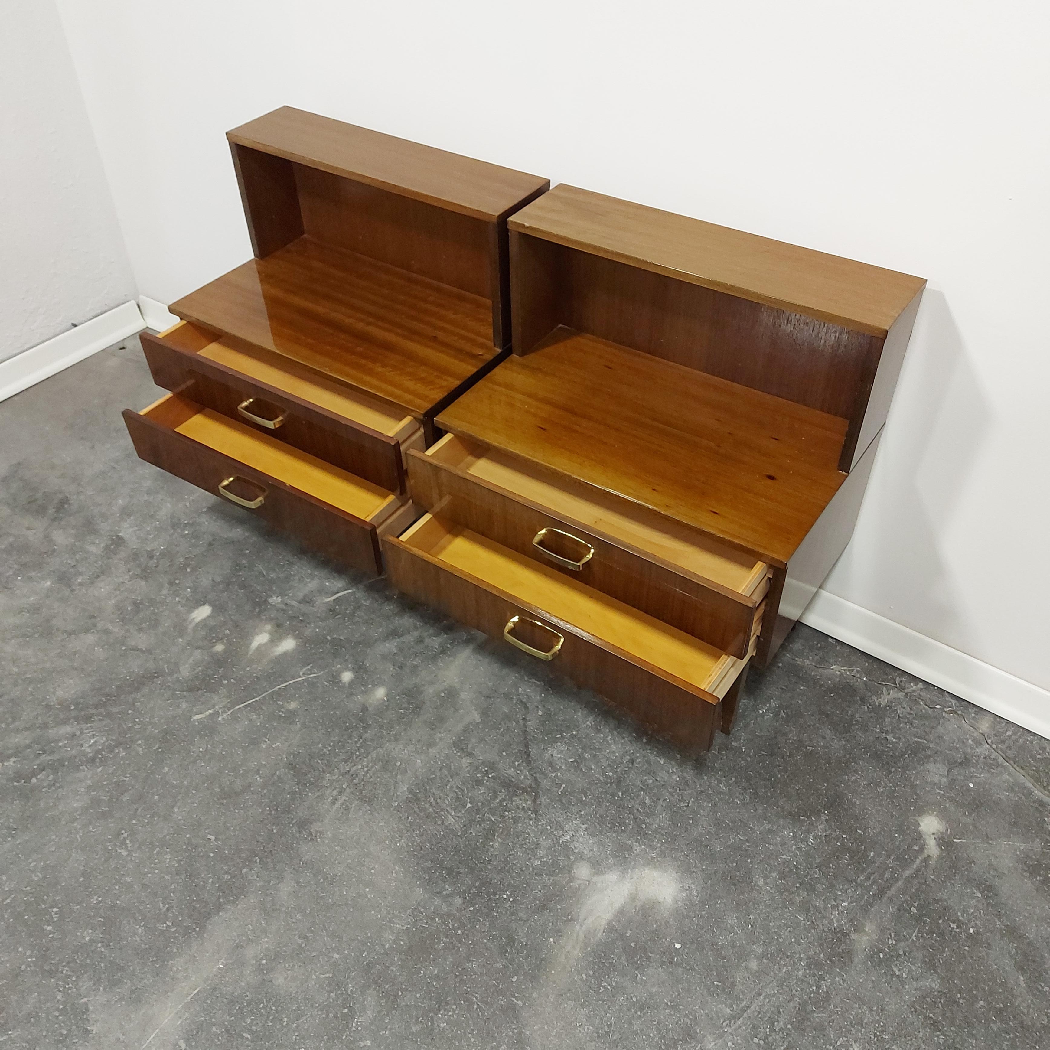 Nightstand 1970s by Meblo pair For Sale 10