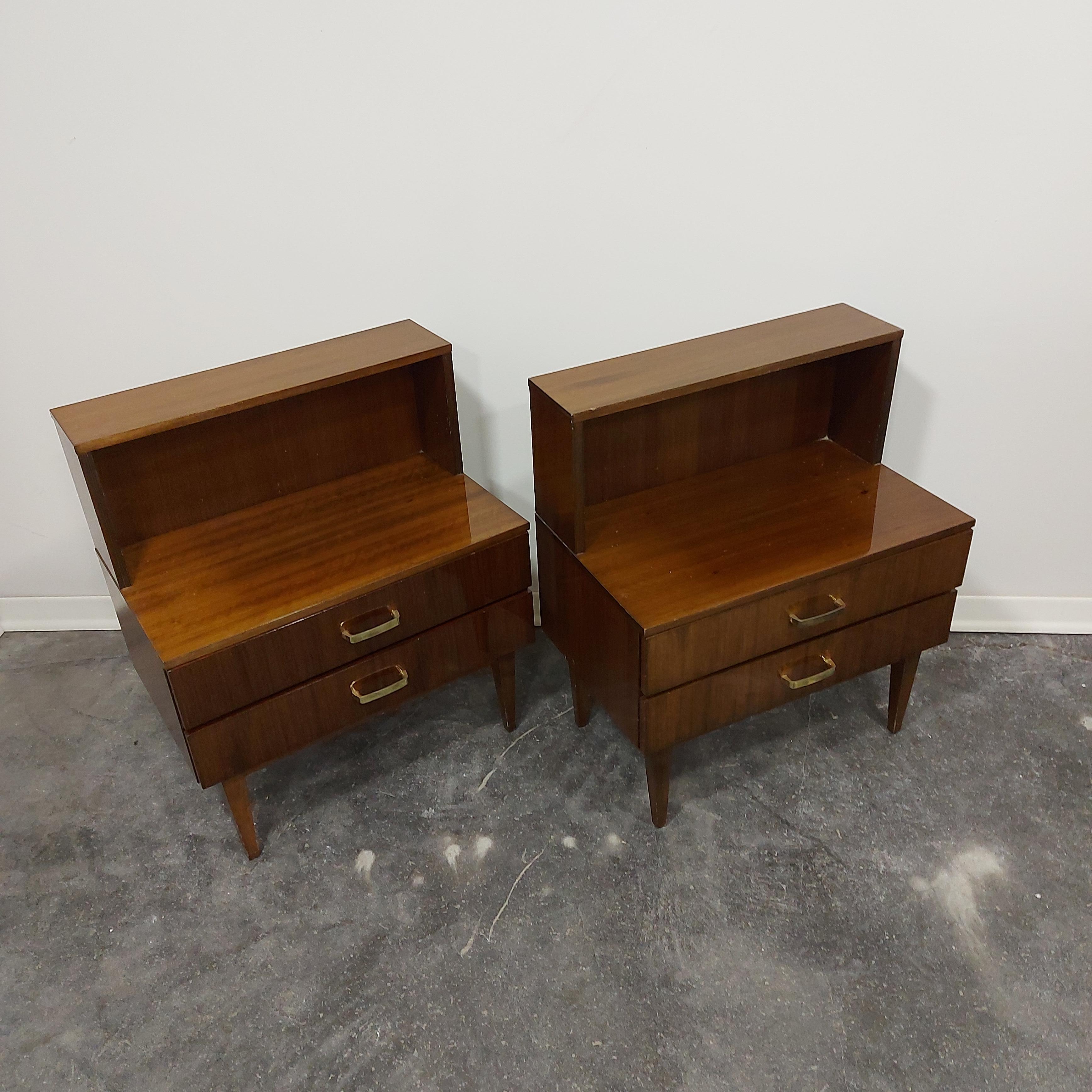 Nightstand 1970s by Meblo pair For Sale 1
