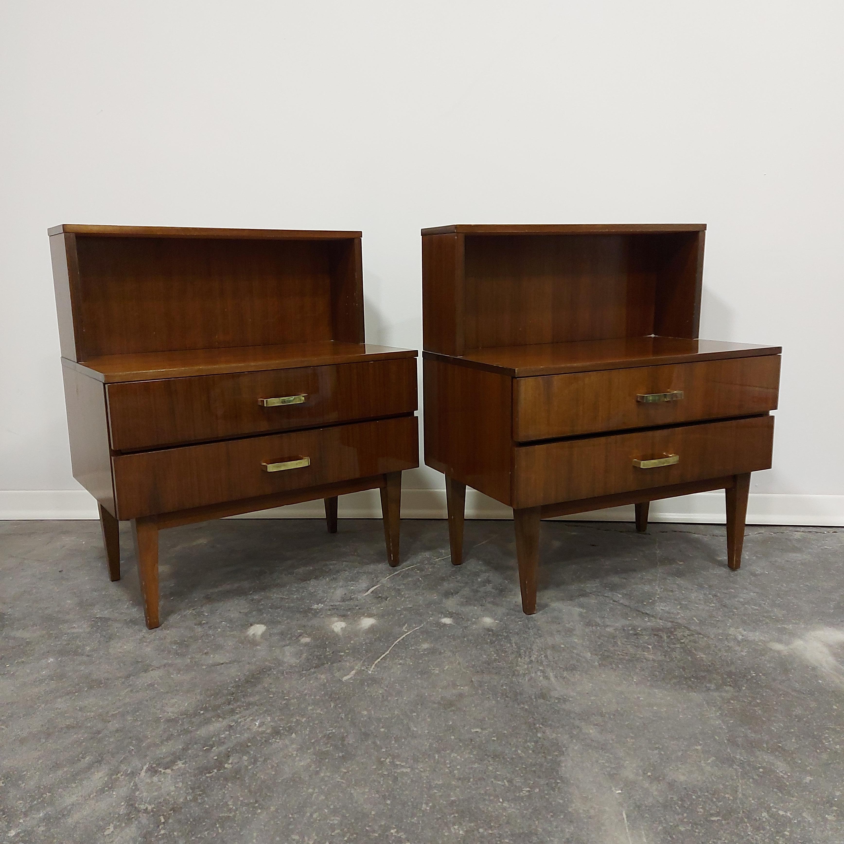Nightstand 1970s by Meblo pair For Sale 2