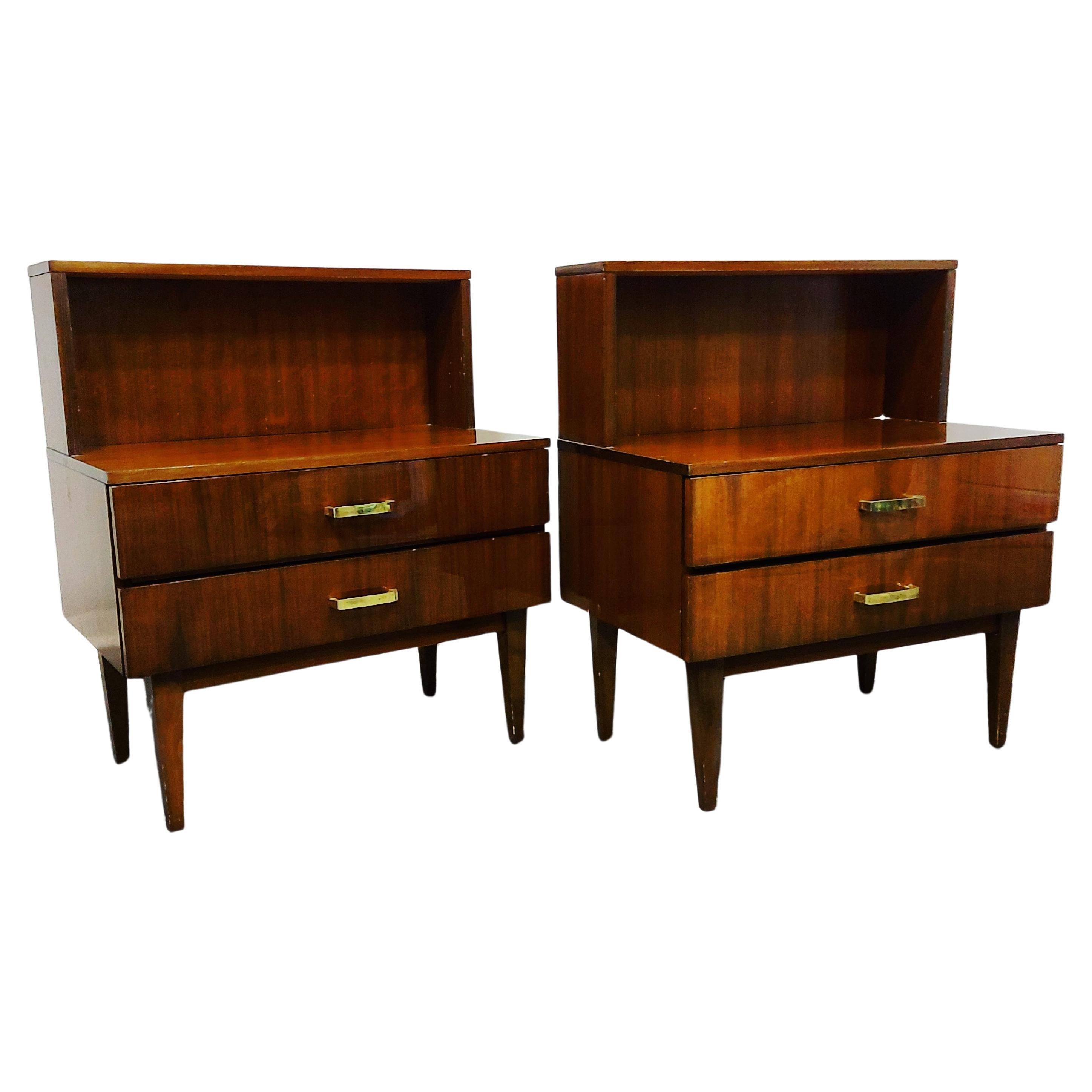 Nightstand 1970s by Meblo pair For Sale