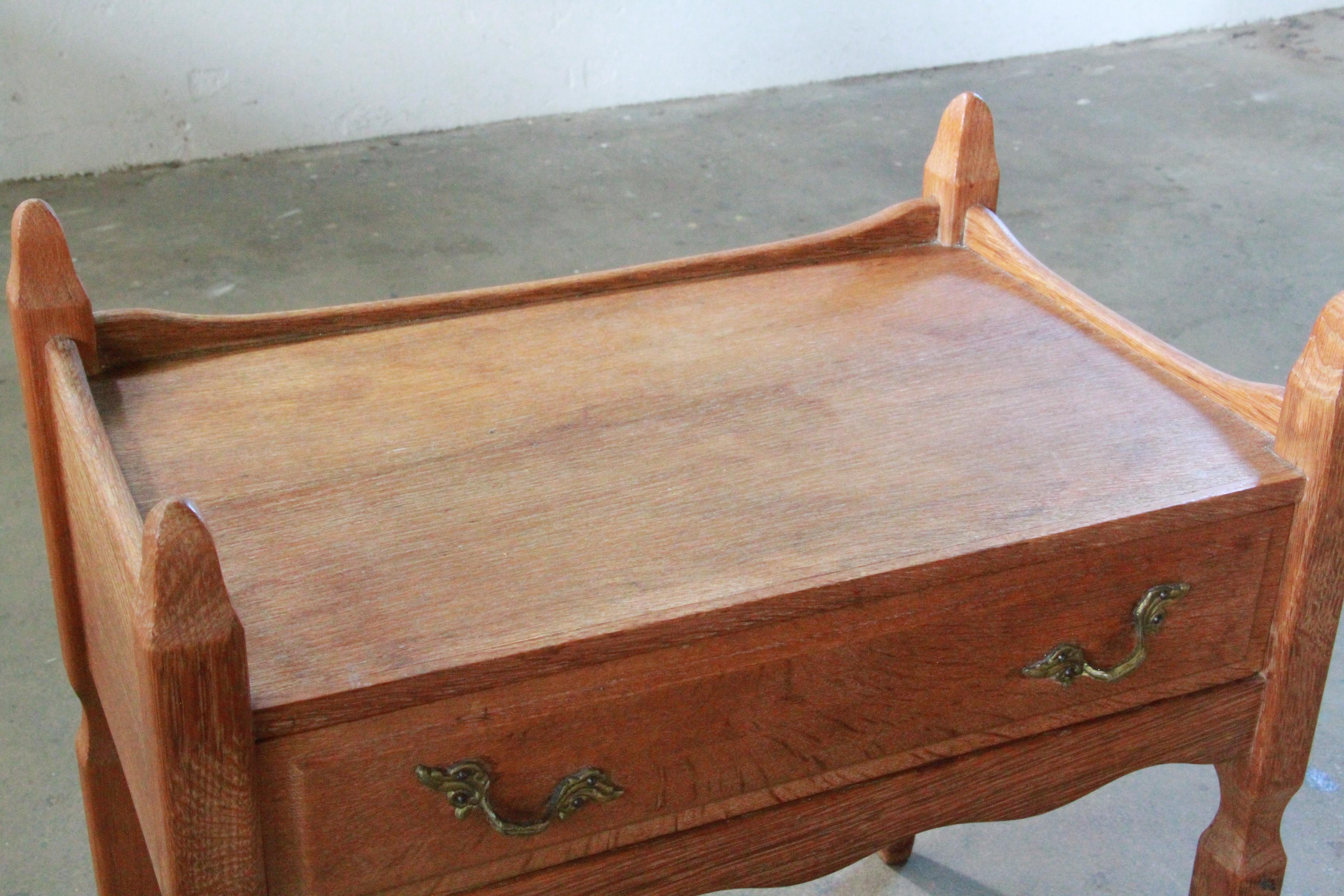 Mid-20th Century Nightstand, Bedside cabinet in Oak style of Henning Kjærnulf, Denmark 1960s