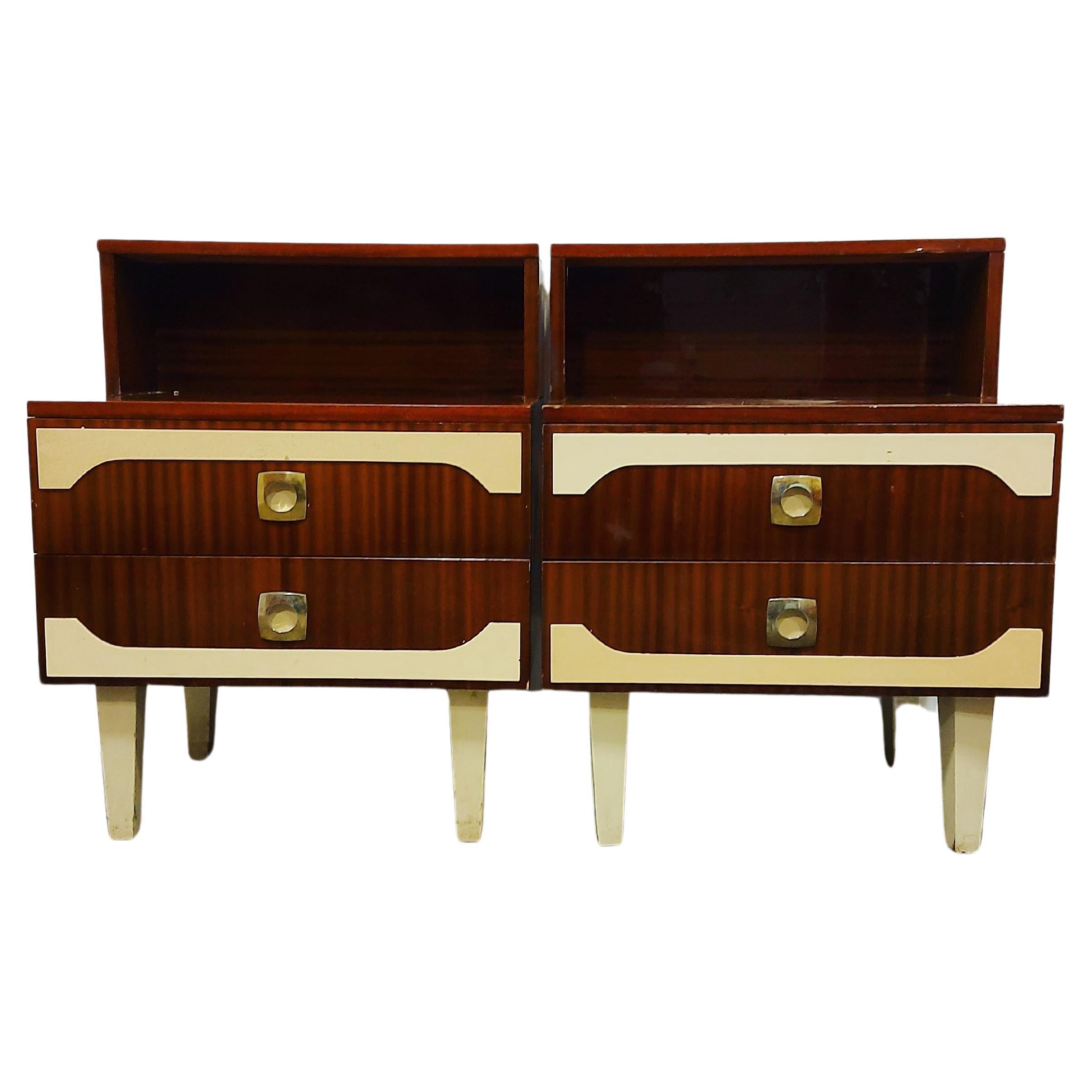Nightstand/Bedside Table 1970s Pair