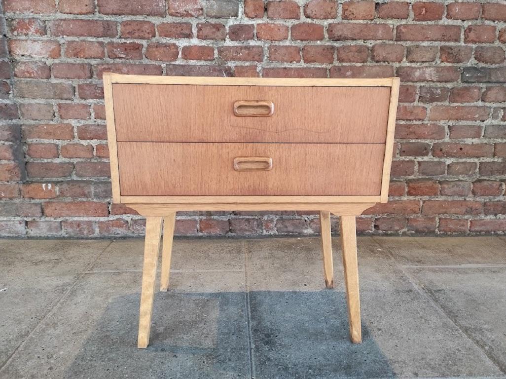 Nightstand in Oak Wood, Denmark, 1960
The nightstand will be delivered perfectly restored and finished with natural oils and waxes.

Additional information:
Country of Manufacture – Denmark
Design Period – 1960
Production Period – 1960
Style –
