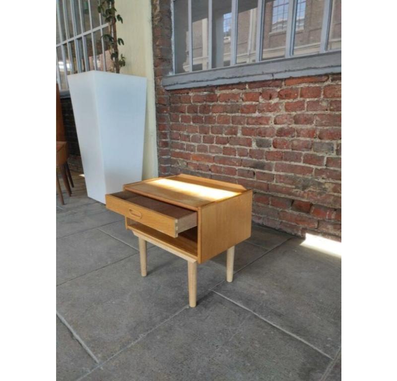 Danish Nightstand in Teak Wood Light Brown, Denmark, 1960