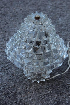 Nightstand Murano Glass Table Lamp 1940s Mushroom