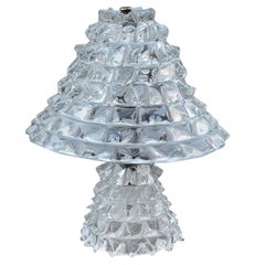 Nightstand Murano Glass Table Lamp 1940s Mushroom