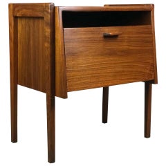 Vintage Mid Century Modern Nightstand or Side Table in Walnut by Jens Risom