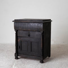 Nightstand Side Table Swedish Black 19th Century Sweden