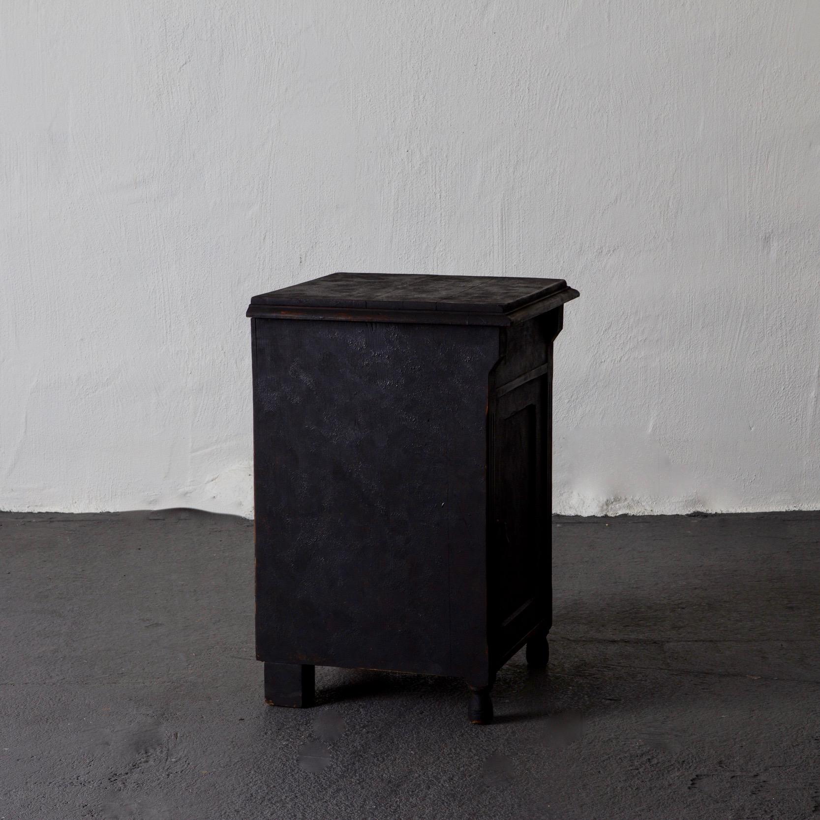 Nightstand Swedish Black, 19th Century, Sweden 4