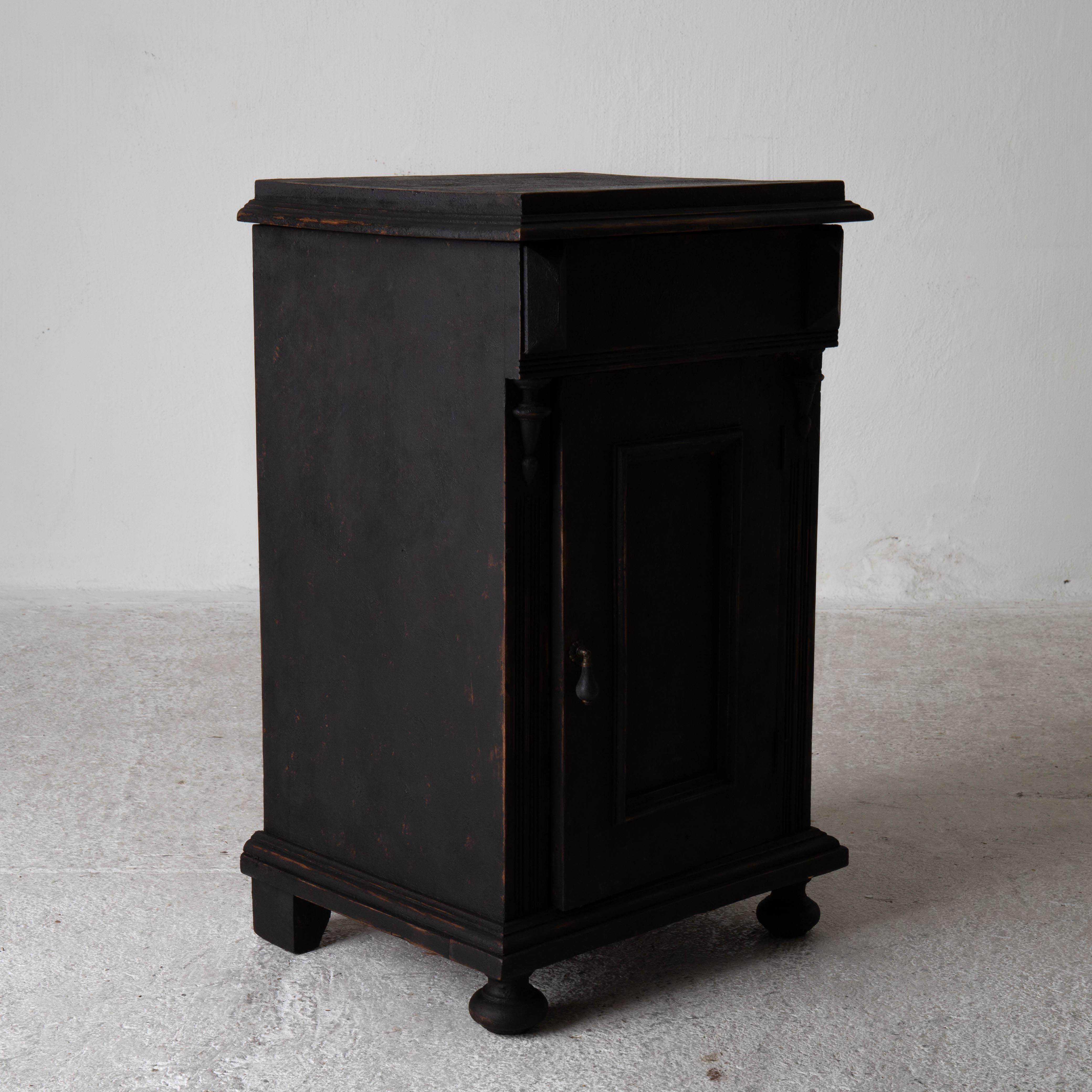 Nightstand Swedish Black, Late 19th Century, Sweden 4