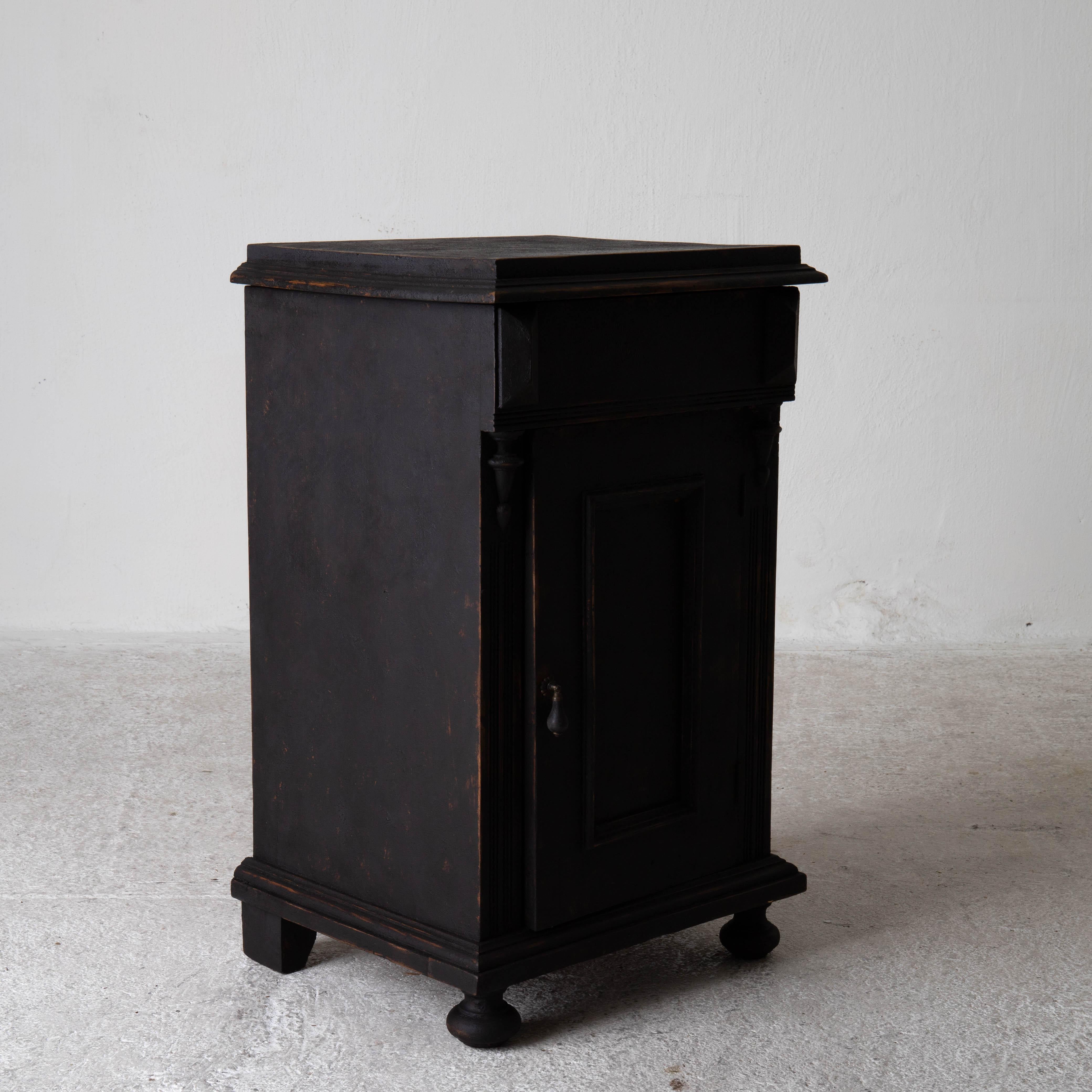 Nightstand Swedish Black, Late 19th Century, Sweden 5