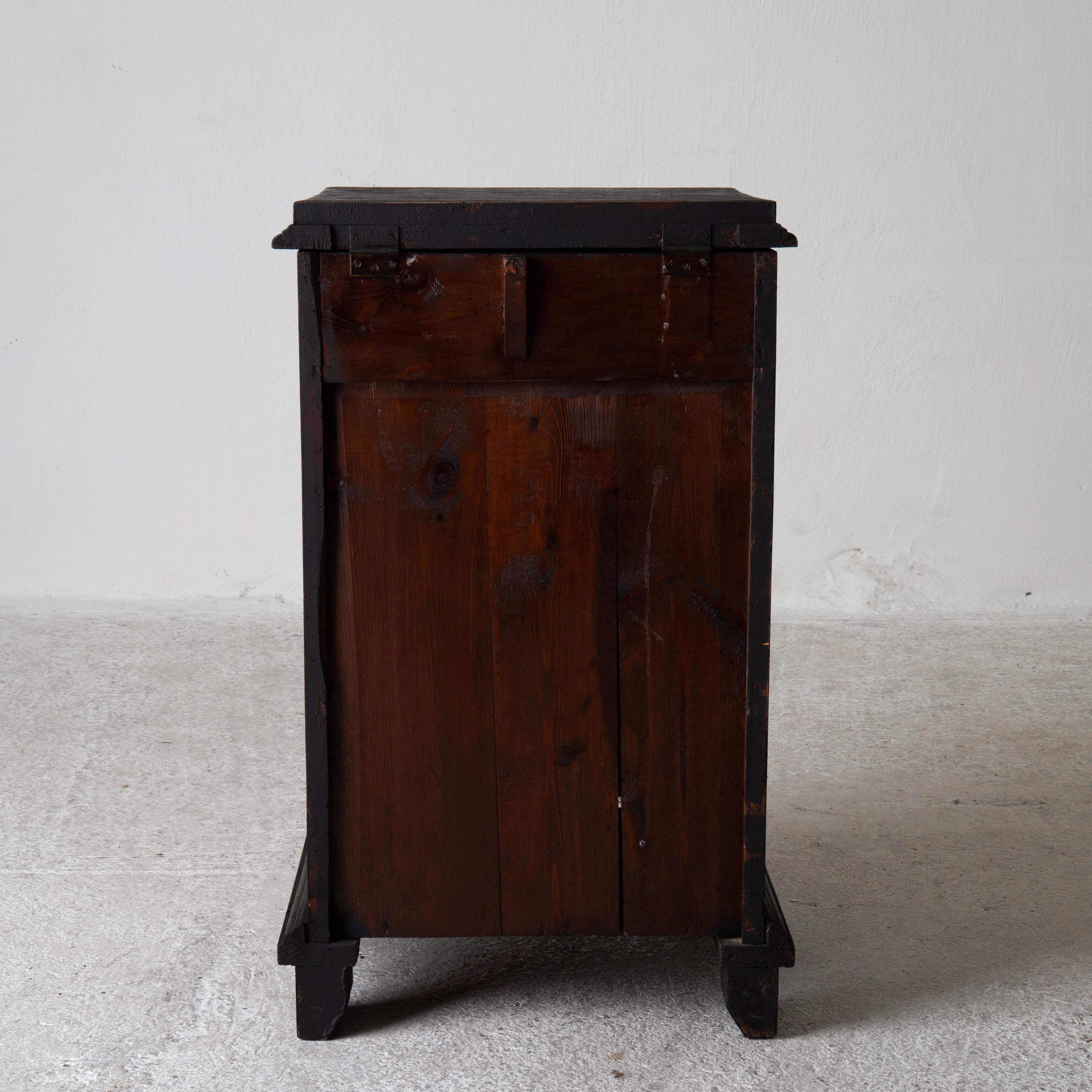 Nightstand Swedish Black, Late 19th Century, Sweden 6
