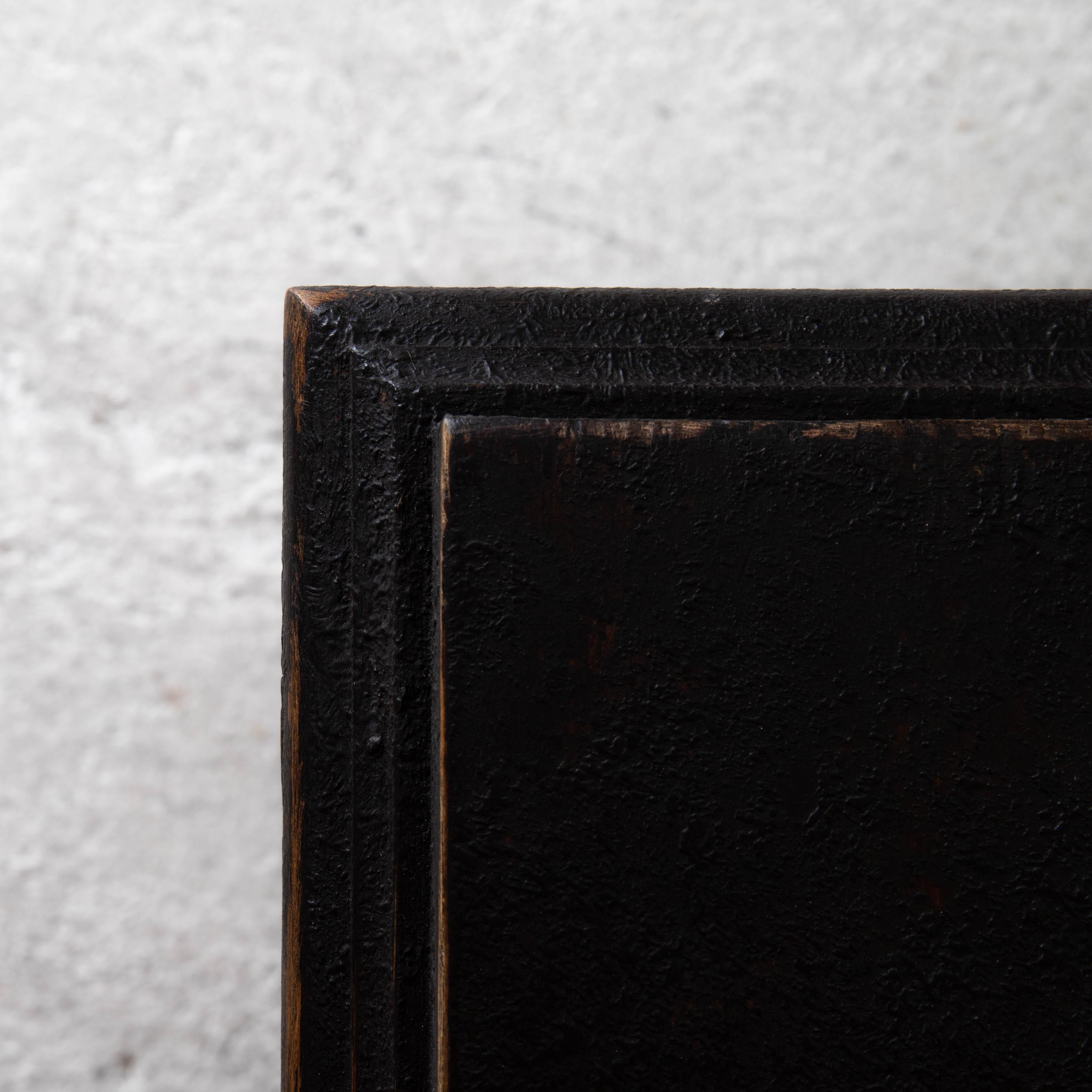 Hand-Painted Nightstand Swedish Black, Late 19th Century, Sweden