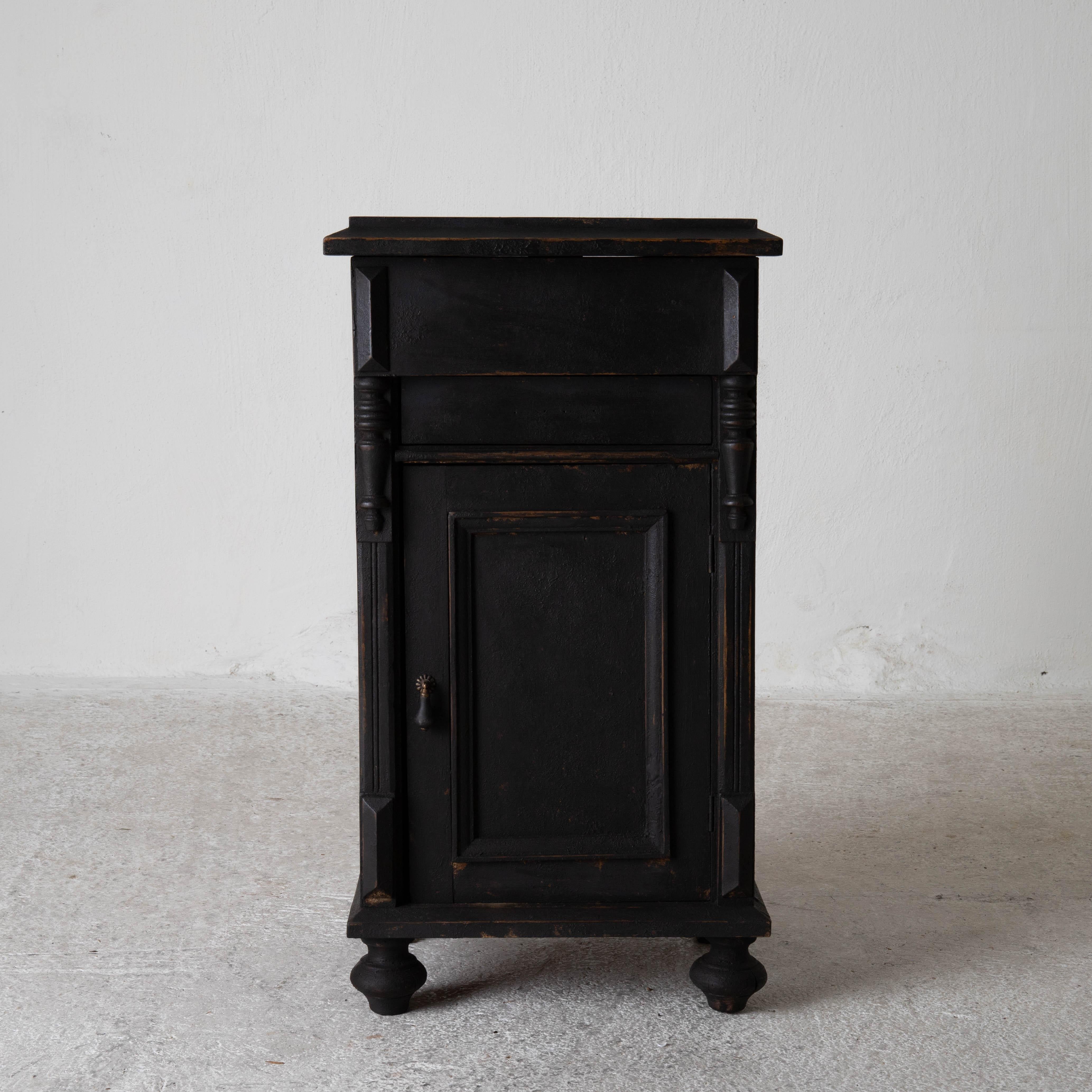 Nightstand Swedish Black, Late 19th Century, Sweden In Good Condition In New York, NY