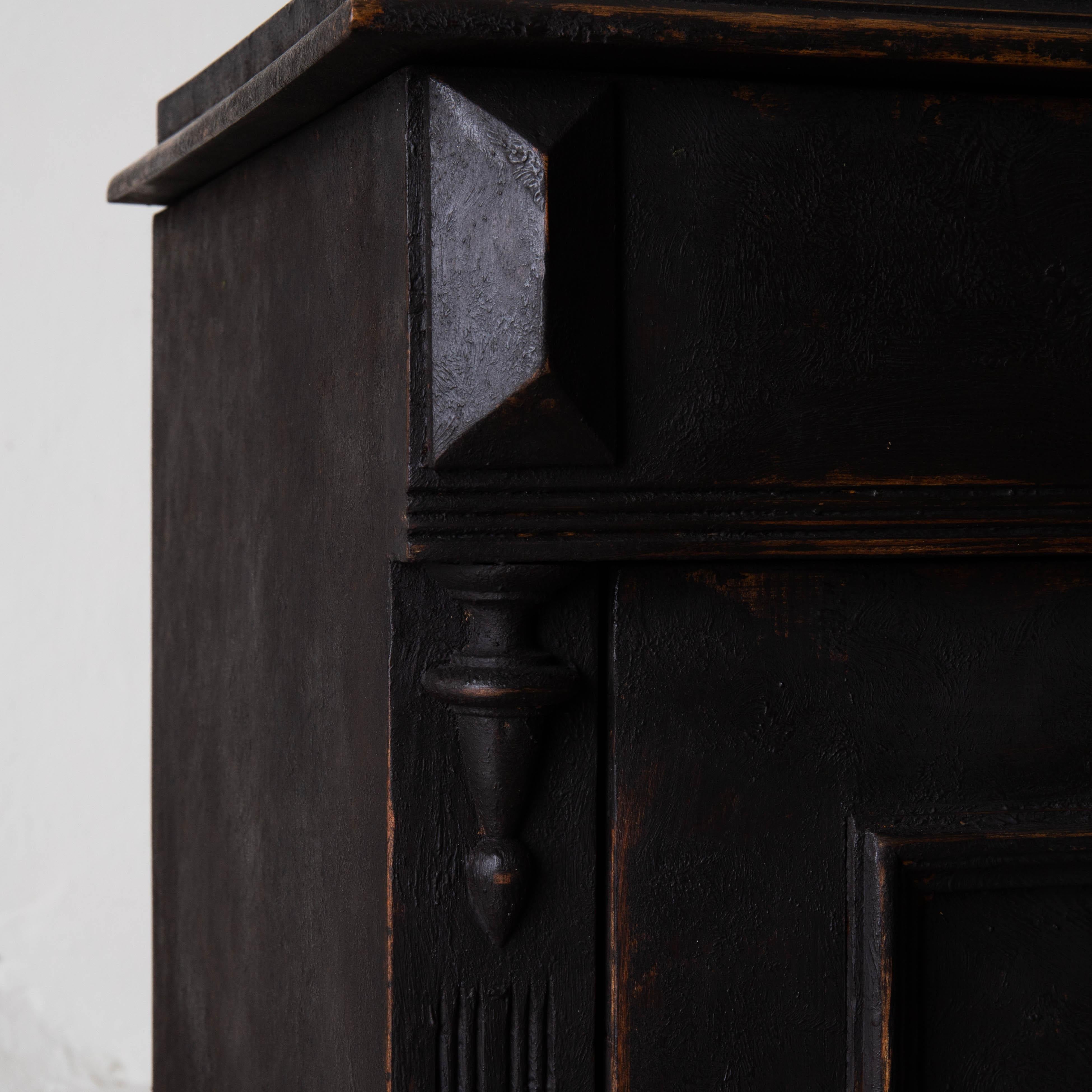 Nightstand Swedish Black, Late 19th Century, Sweden 1