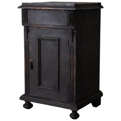 Nightstand Swedish Black, Late 19th Century, Sweden